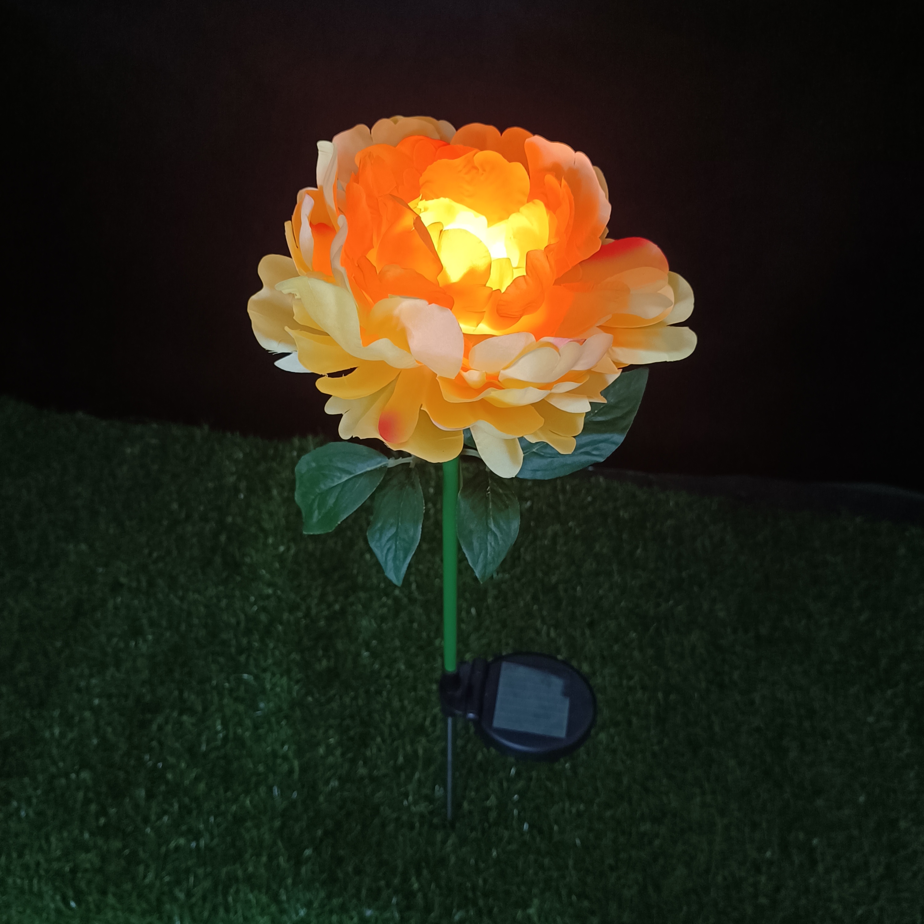 太阳能牡丹花地插灯