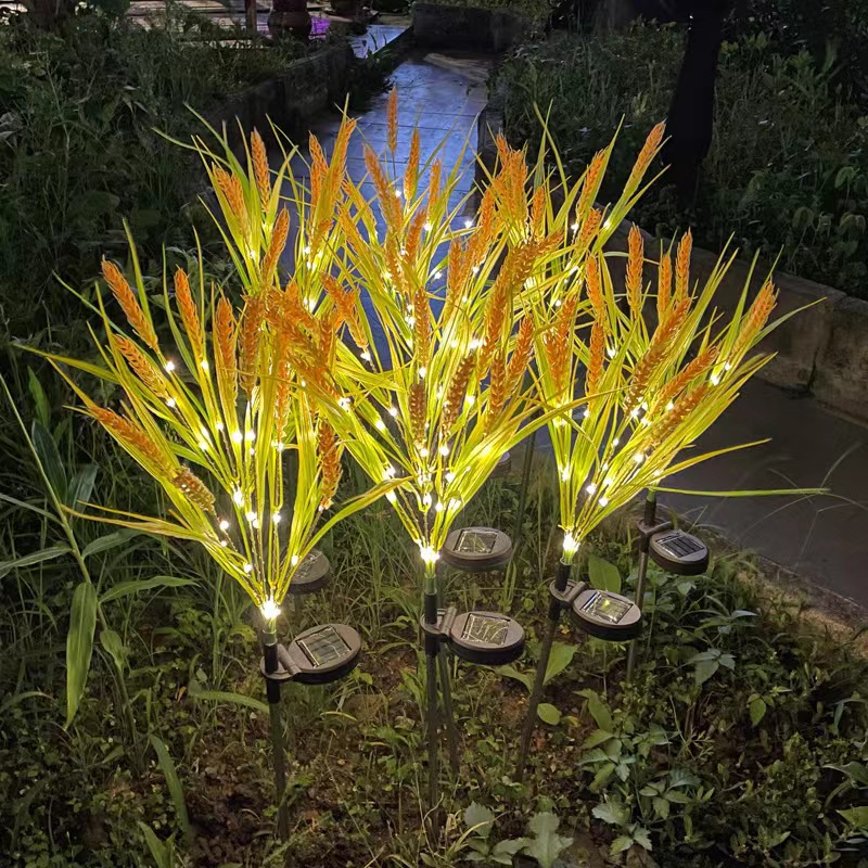 太阳能七头麦穗地插灯